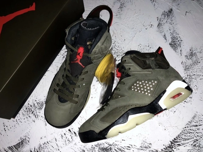 Travis 6 Olive Scott x Medium Jordan Air CN1084-200 0727